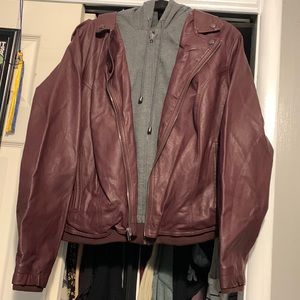 3x Torrid leather/sweatshirt jacket